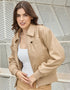 Chamarra Beige marca Lee para Mujer con Bolsillos